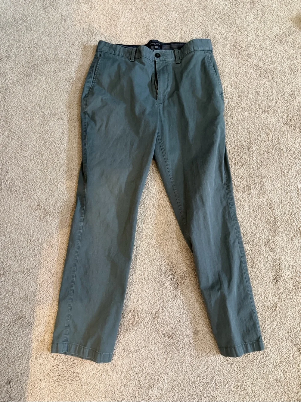 Banana Republic Aiden Fit Chino Pants 32x30 Gray Green